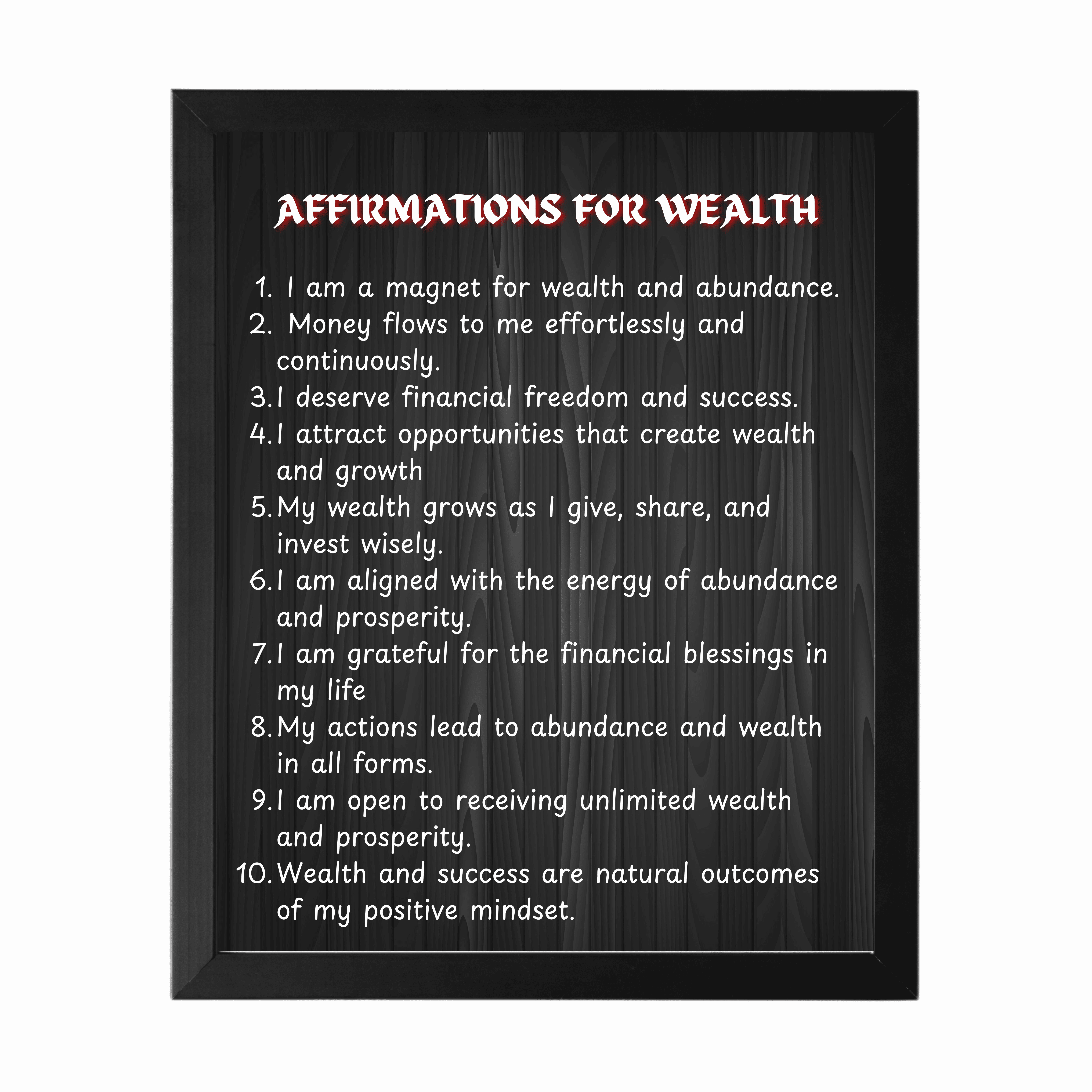 AFFIRMATIONS ON WEALTH