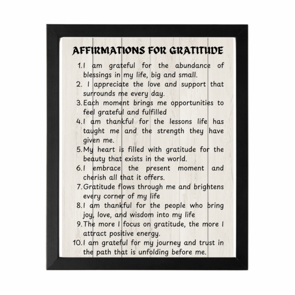 AFFIRMATIONS ON GRATITUDE