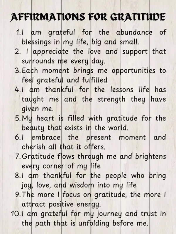 AFFIRMATIONS ON GRATITUDE - Image 3